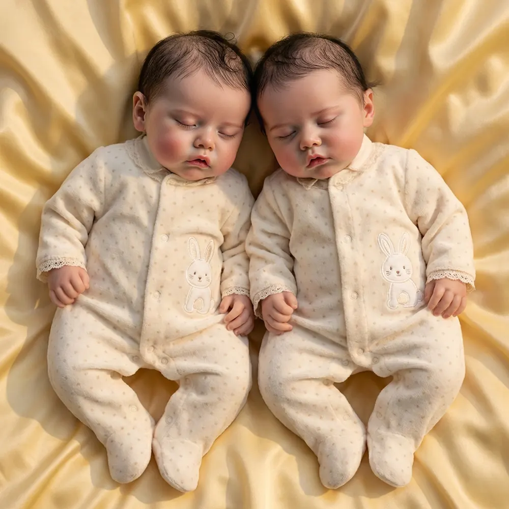 Reborn Baby Dolls 17" Newborn Girl with Sleeping Baby Appearance and Finely Rooted, photograph 2