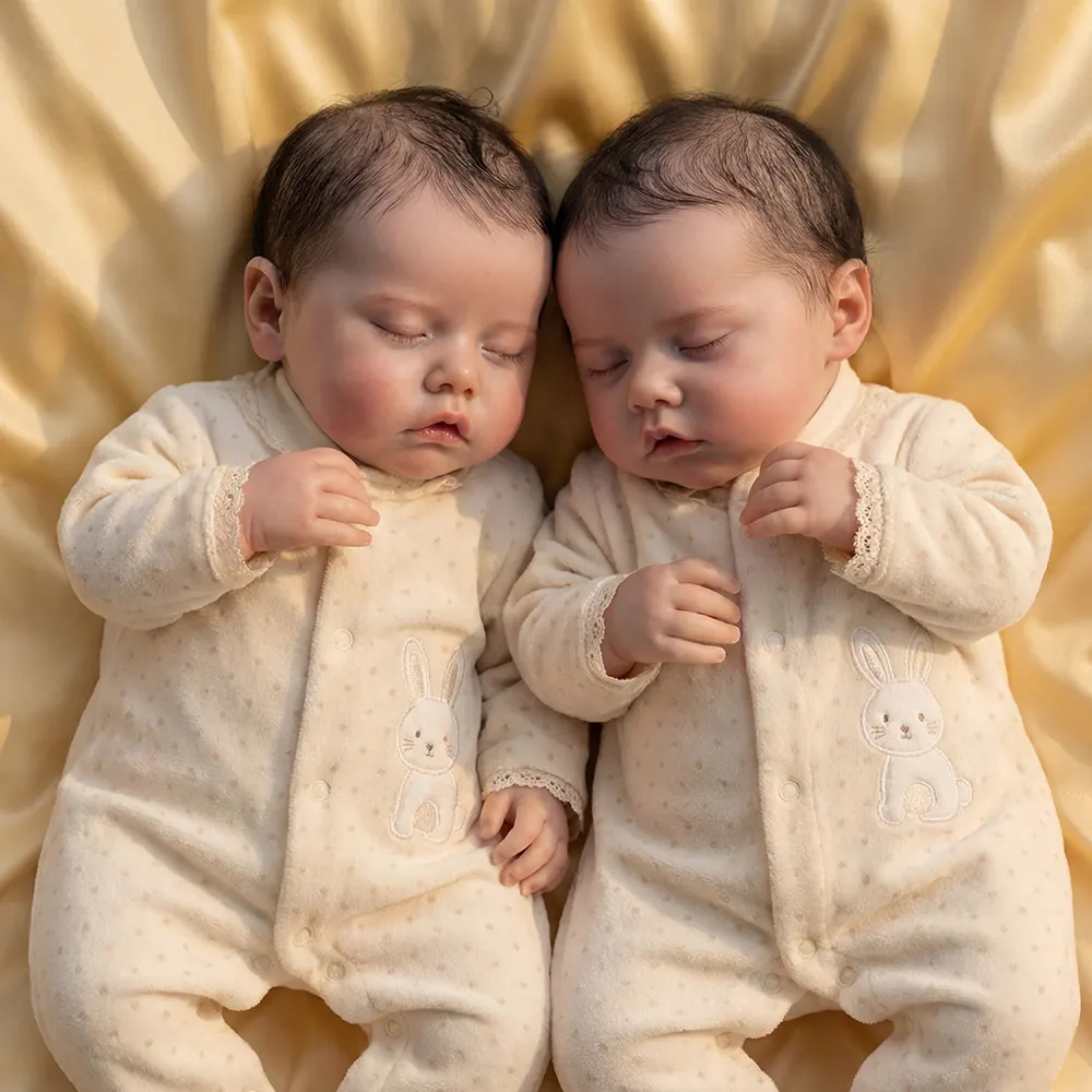 Reborn Baby Dolls 17" Newborn Girl with Sleeping Baby Appearance and Finely Rooted, photograph 4