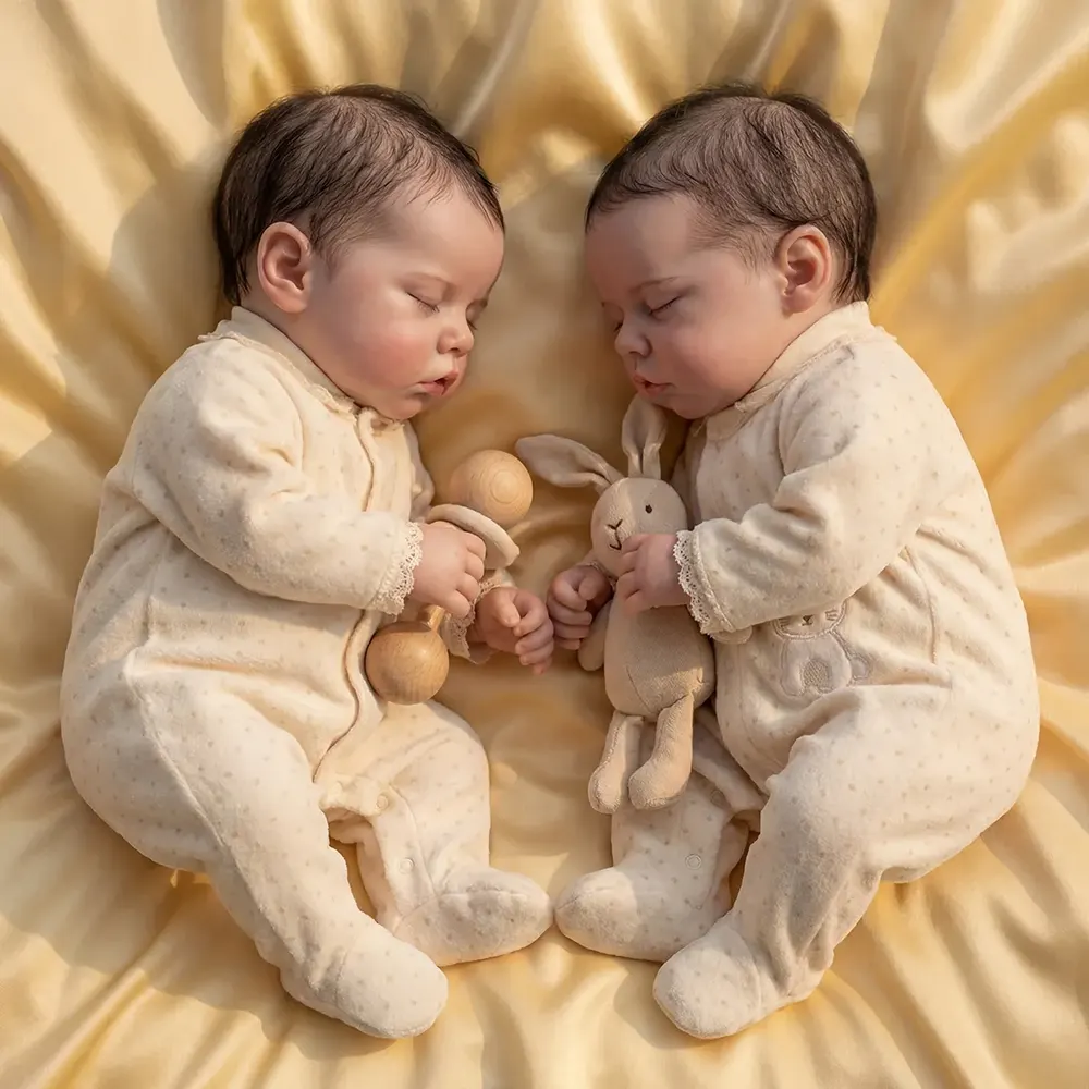Reborn Baby Dolls 17" Newborn Girl with Sleeping Baby Appearance and Finely Rooted, photograph 5