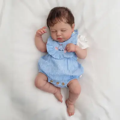 Reborn Baby Dolls with Closed Eyes, 12"/16" Newborn Girls with Full Silicone Body