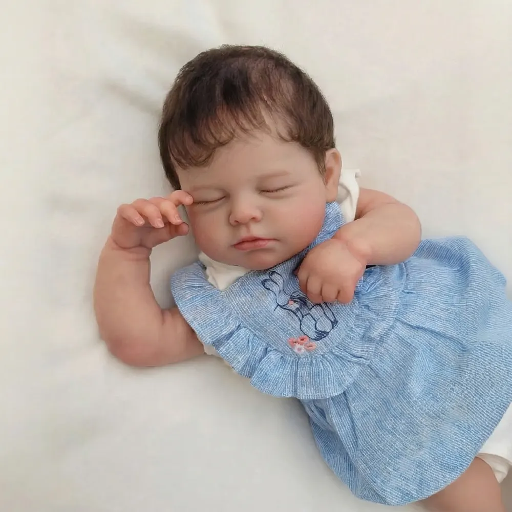 Reborn Baby Dolls with Closed Eyes, 12"/16" Newborn Girls with Full Silicone Body, photograph 2