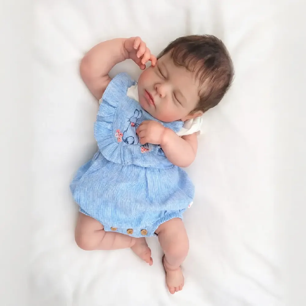 Reborn Baby Dolls with Closed Eyes, 12"/16" Newborn Girls with Full Silicone Body, photograph 3