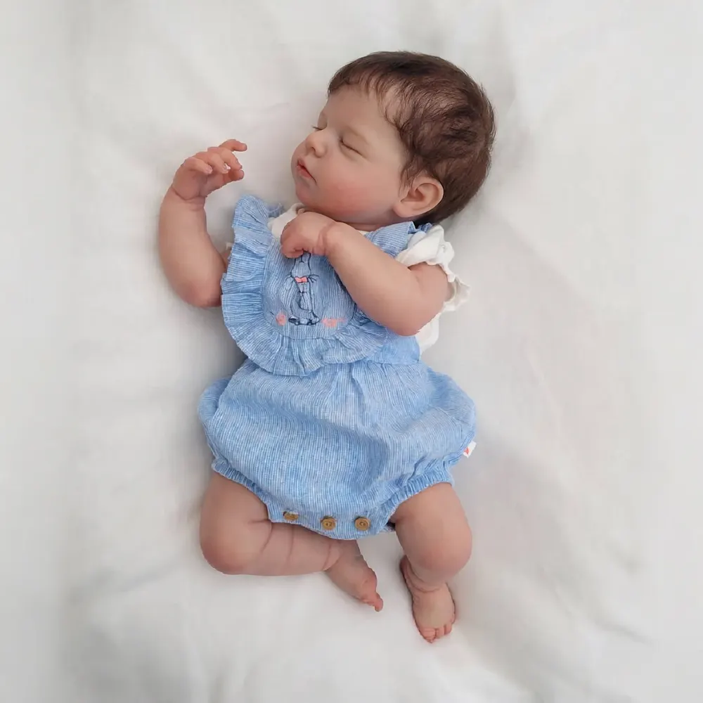Reborn Baby Dolls with Closed Eyes, 12"/16" Newborn Girls with Full Silicone Body, photograph 4