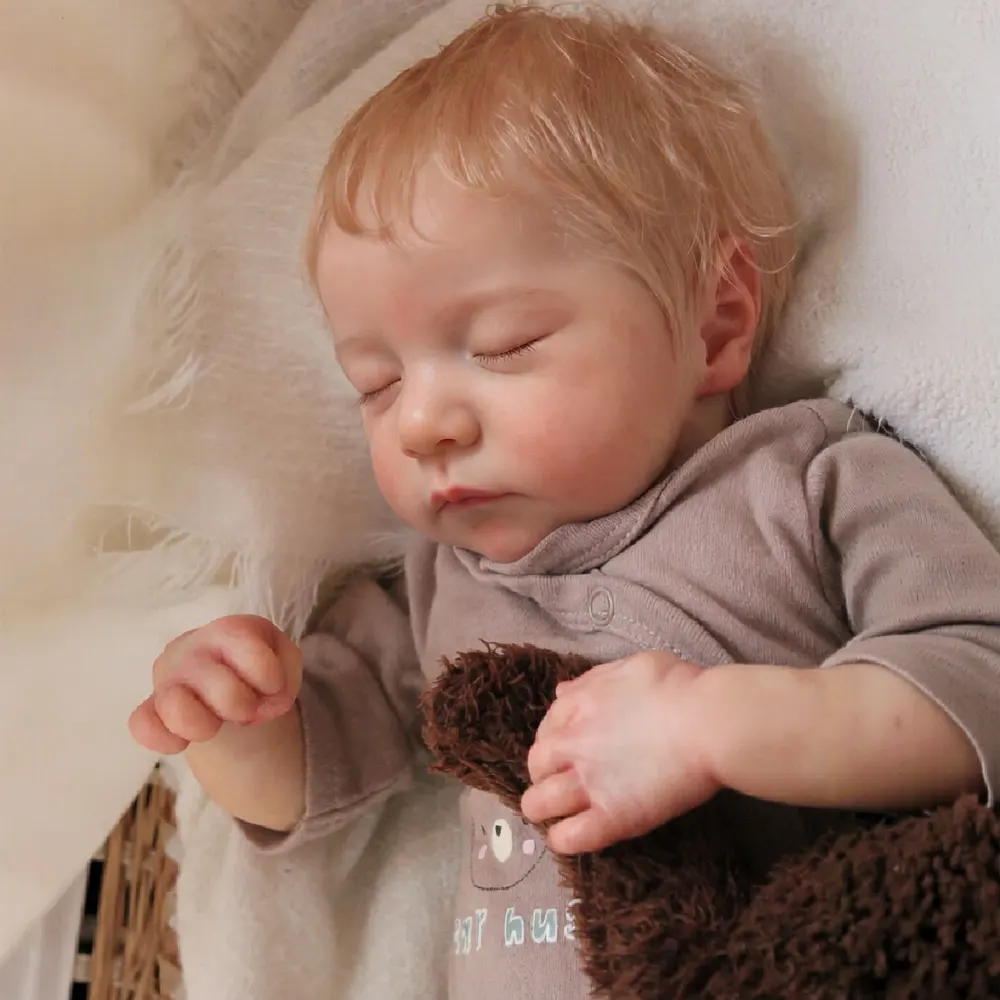 Reborn Baby Dolls with Closed Eyes & Soft Cloth Body