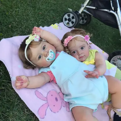 Reborn Baby Twins with Opened Eyes and Adorable Face