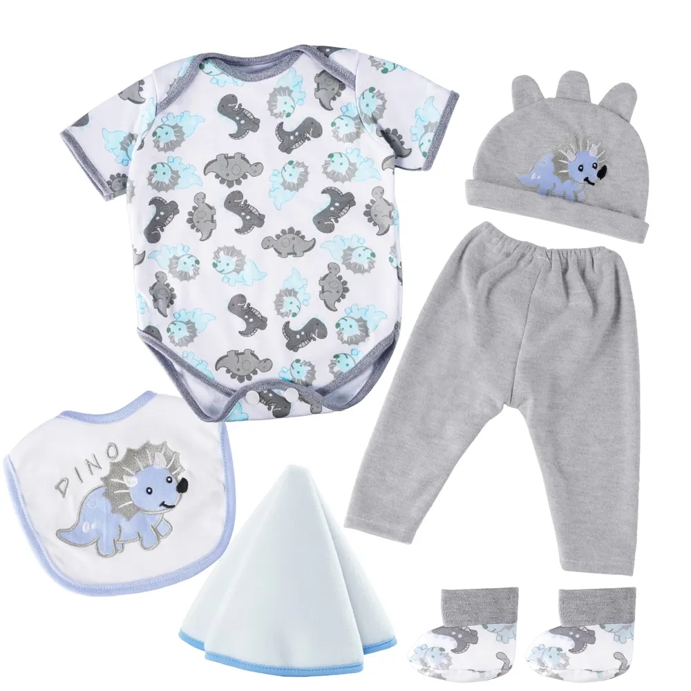 17"-22" Reborn Dolls Baby Clothes Dinosaur Outfit Reborn Doll Boy Baby Clothing, photograph 3