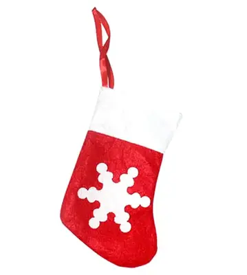 Red Holiday Knit Christmas Stocking for Reborn Baby Dolls