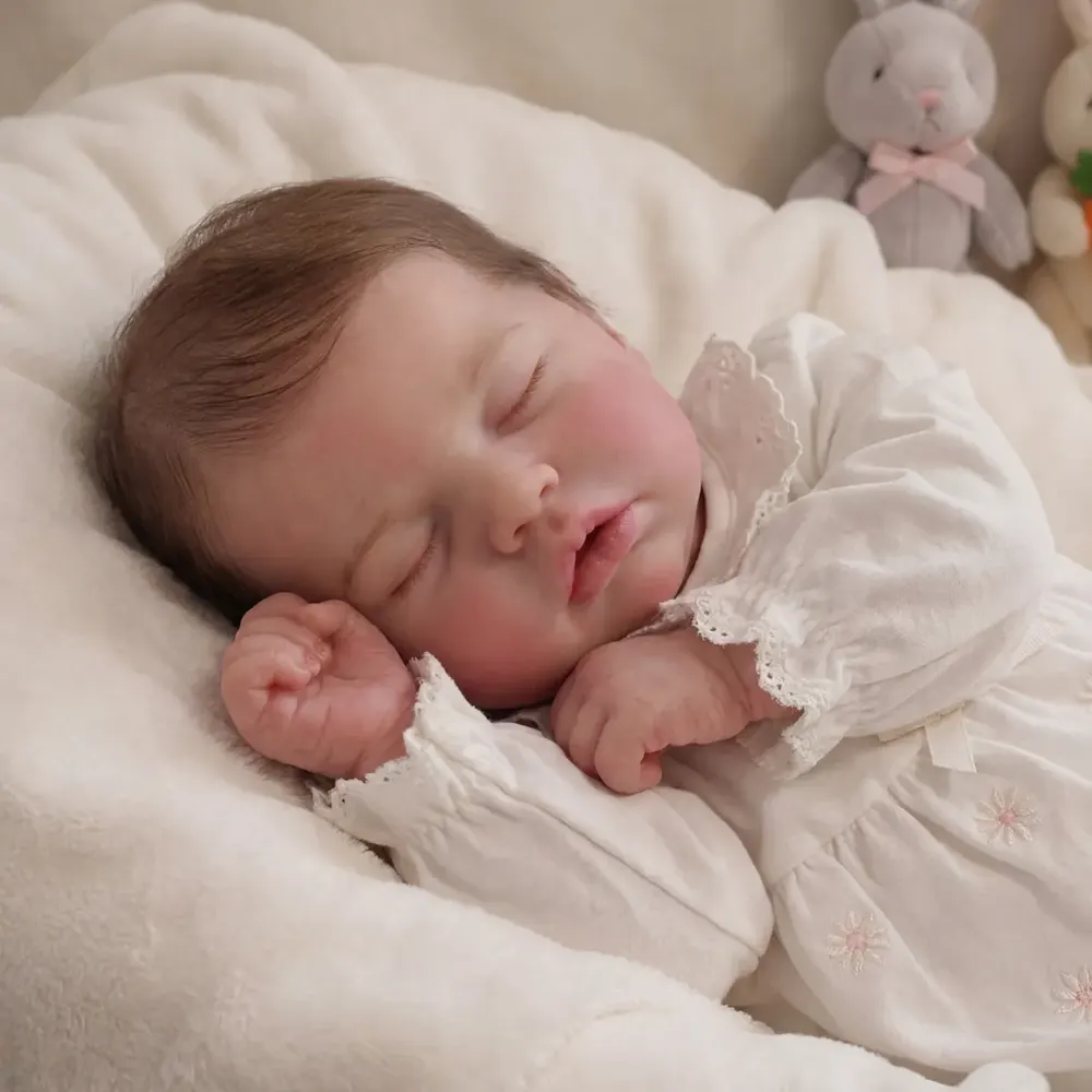 Soft & Flexible Full Body Silicone Baby Doll Rory 6–16" Handmade Newborn Girl, photograph 2