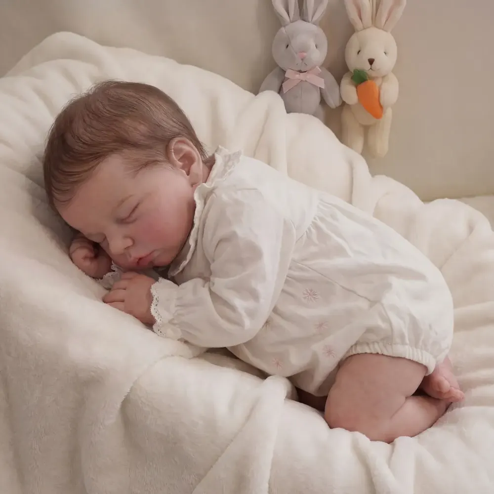 Soft & Flexible Full Body Silicone Baby Doll Rory 6–16" Handmade Newborn Girl, photograph 3