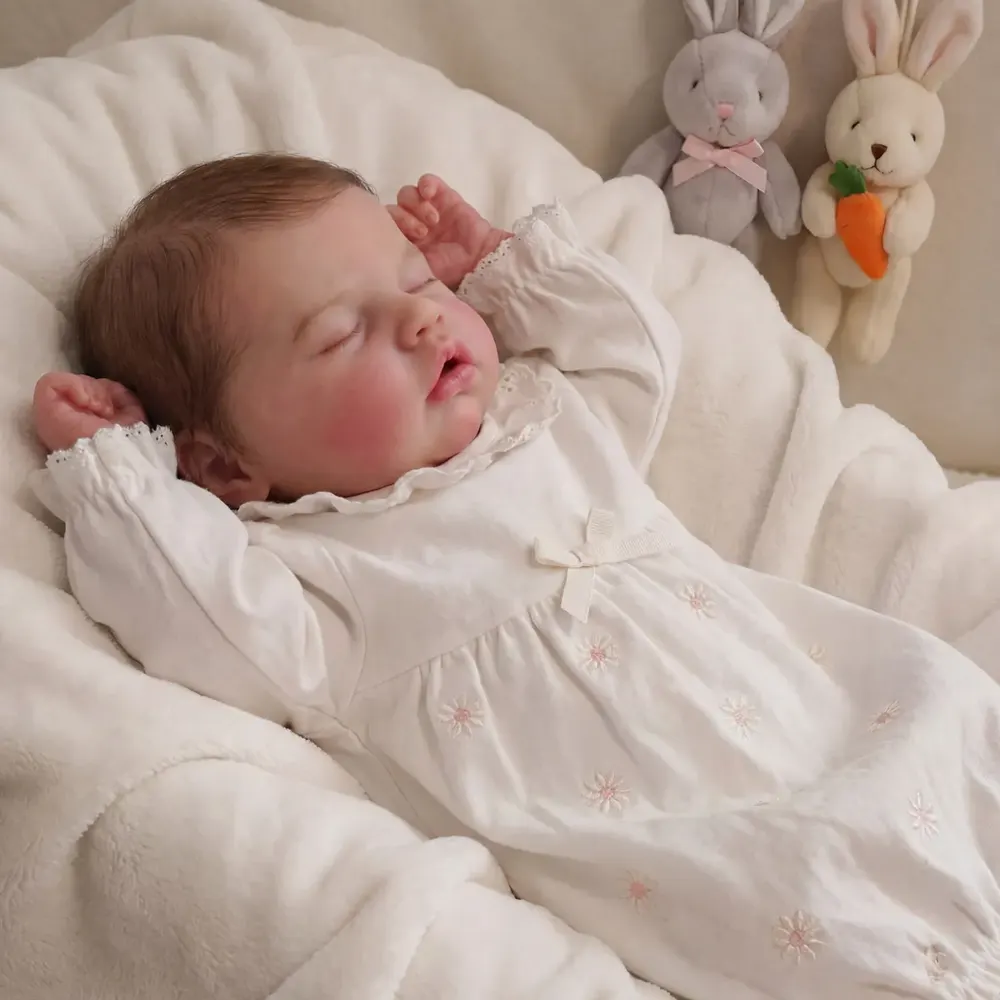 Soft & Flexible Full Body Silicone Baby Doll Rory 6–16" Handmade Newborn Girl, photograph 4