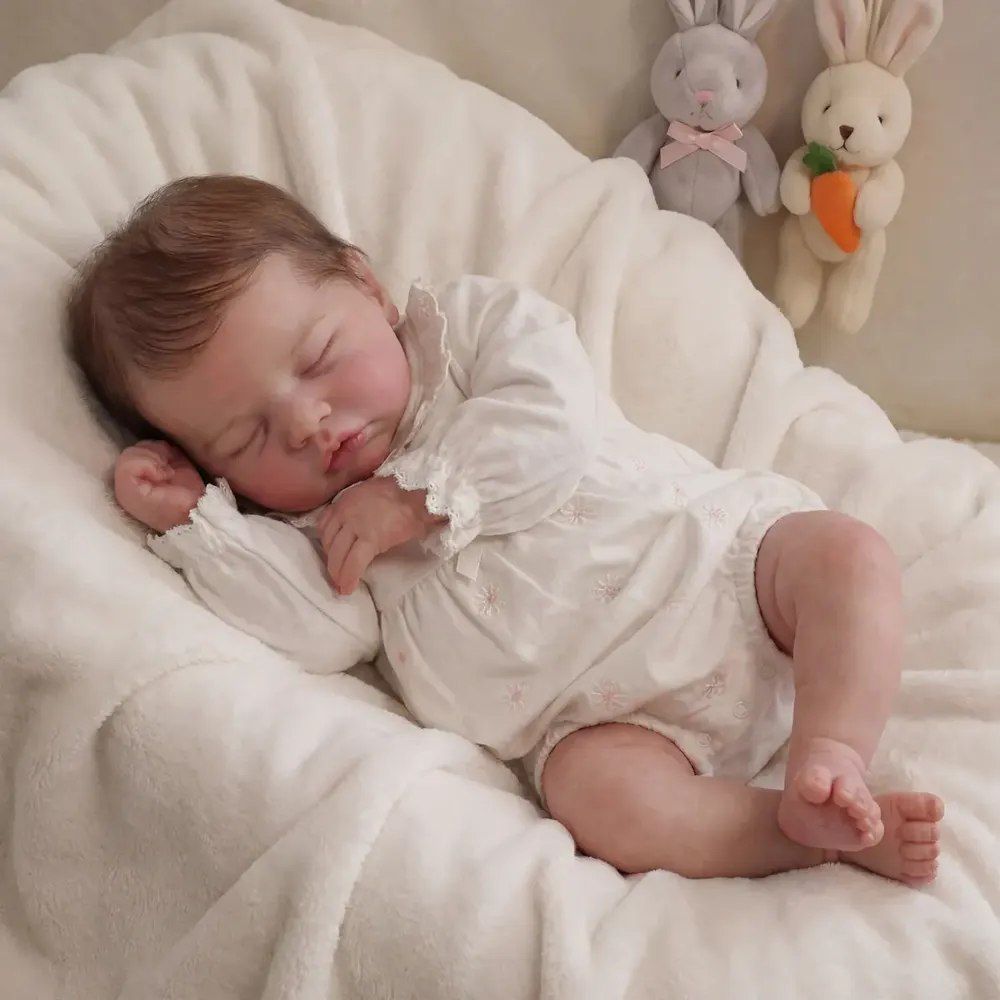 Soft & Flexible Full Body Silicone Baby Doll Rory 6–16" Handmade Newborn Girl, photograph 5