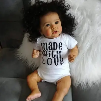 Black 20" Kids Reborn Lover Bess Reborn Toddler Baby Doll Girl