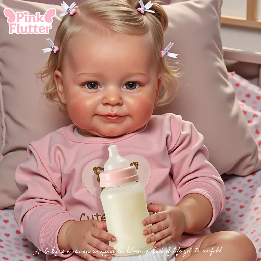 20" Hedy Realistic Reborn Baby Dolls Girl with Blonde Hair Best Gift Ideas, photograph 4