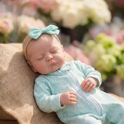 Spring Gift: 20" Breathing Reborn Baby Girl Newborn with Kissable Cheek