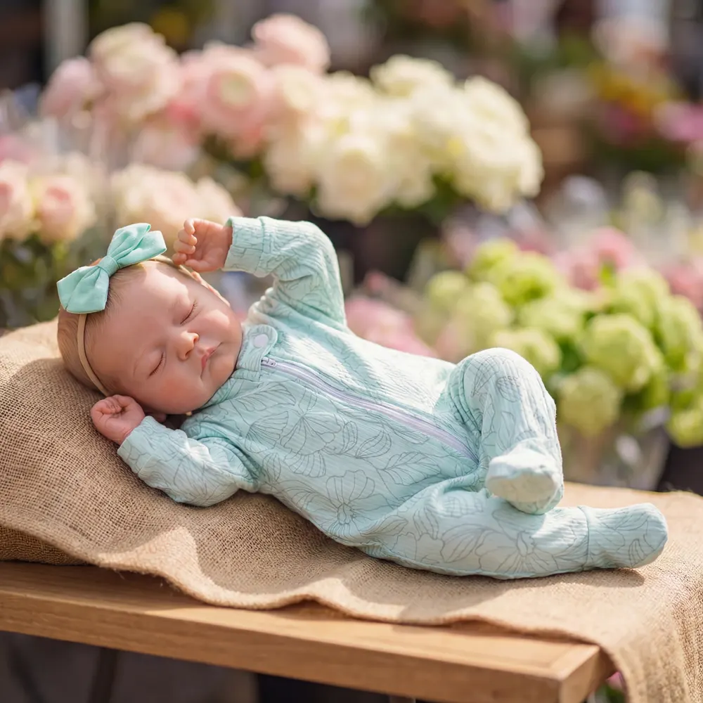 Spring Gift: 20" Breathing Reborn Baby Girl Newborn with Kissable Cheek, photograph 6