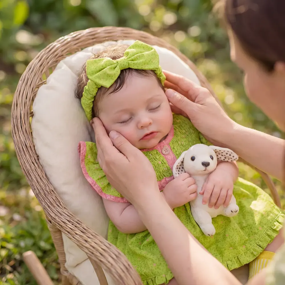 12", 16", & 20" Realistic Silicone Reborn Baby Doll with Short Brown Hair, photograph 6