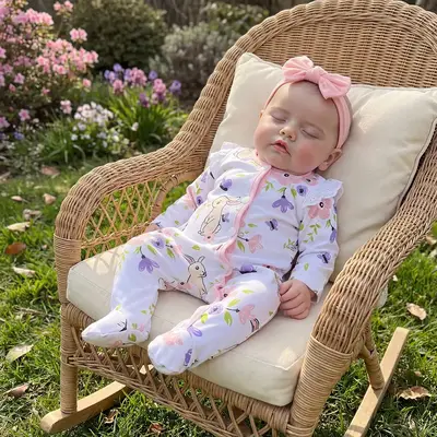 12"/16" Full Body Silicone Reborn Baby Named Dorian with Closed Eyes for Collectors