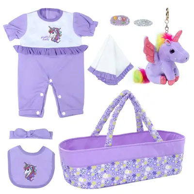 Suitable for 17"-22" Girl Dolls Reborn Baby Essentials-8pcs Set Accessories