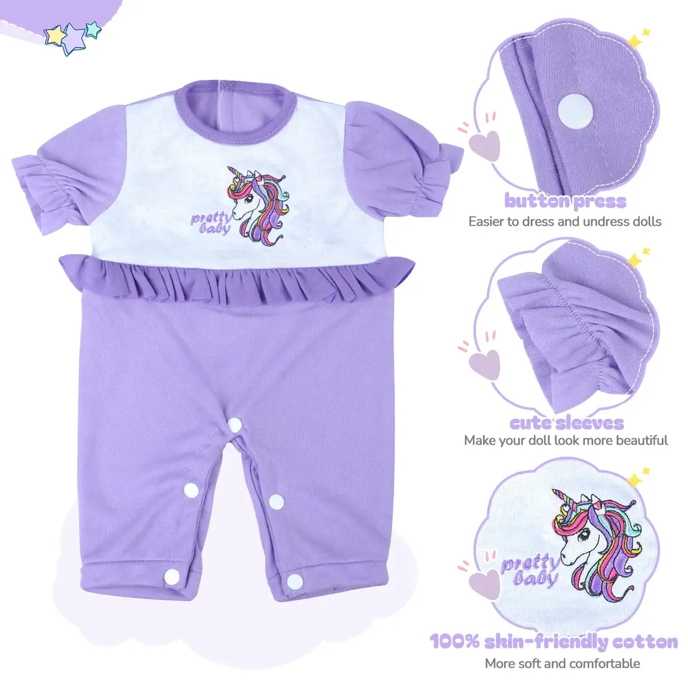 Suitable for 17"-22" Girl Dolls Reborn Baby Essentials-8pcs Set Accessories, photograph 2
