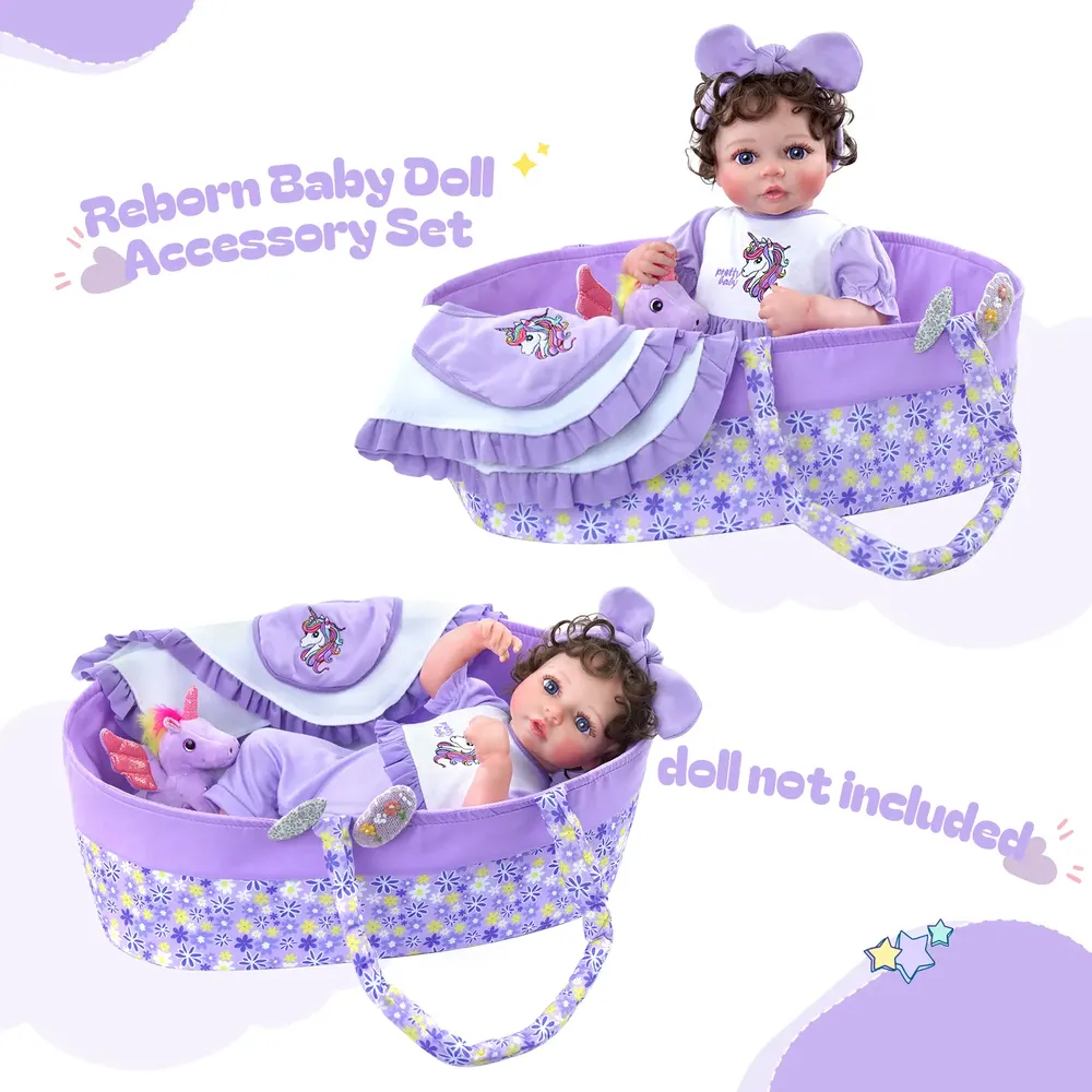 Suitable for 17"-22" Girl Dolls Reborn Baby Essentials-8pcs Set Accessories, photograph 4