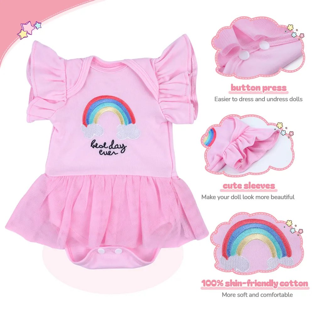 Suitable for 17"-22" Girl Dolls Reborn Baby Essentials-8pcs Set Accessories, photograph 2