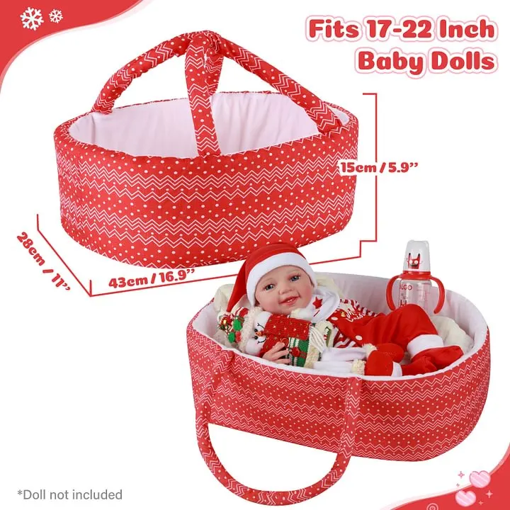 17"-22" Baby Doll Holiday Bear Adoption Reborn Baby Clothes Essentials-10pcs Gift, photograph 4