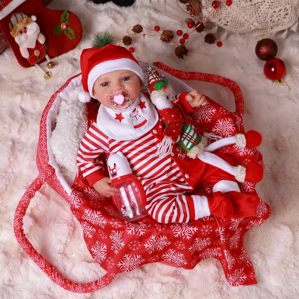 17"-22" Baby Doll Holiday Bear Adoption Reborn Baby Clothes Essentials-10pcs Gift, photograph 6