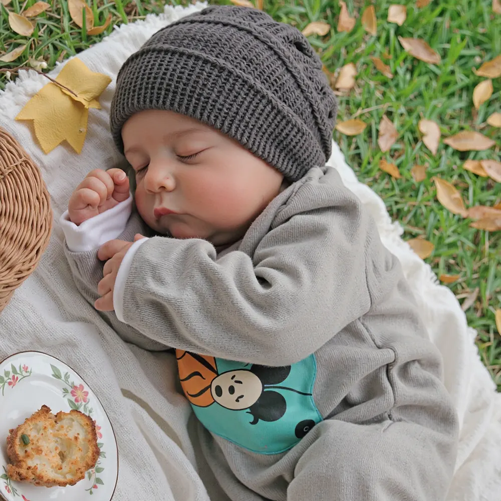 Super Realistic 20" Handsome Newborn Trendon Touch Real Soft Weighted Body Asleep, photograph 2