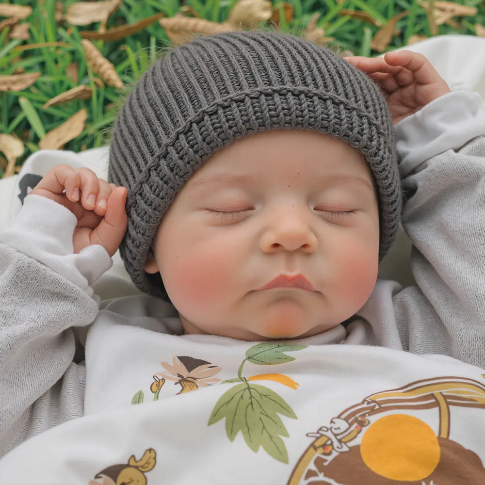 Super Realistic 20" Handsome Newborn Trendon Touch Real Soft Weighted Body Asleep, photograph 3