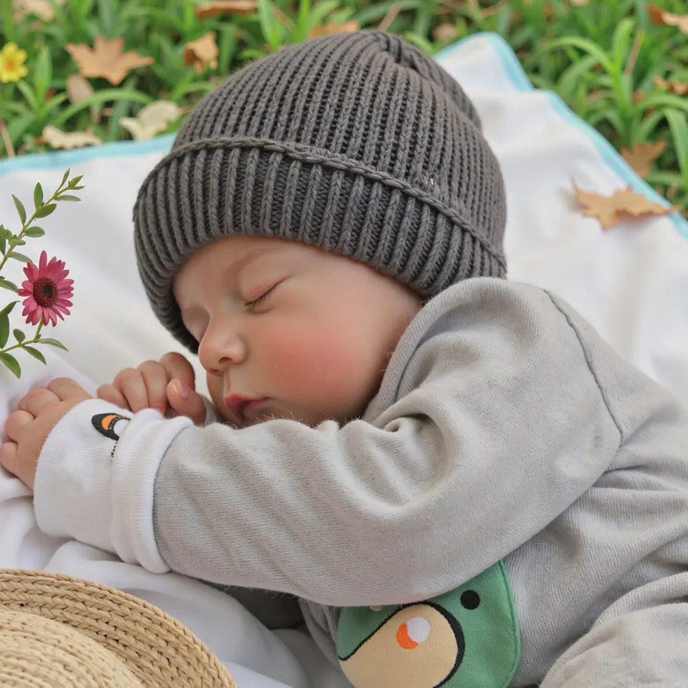 Super Realistic 20" Handsome Newborn Trendon Touch Real Soft Weighted Body Asleep, photograph 6