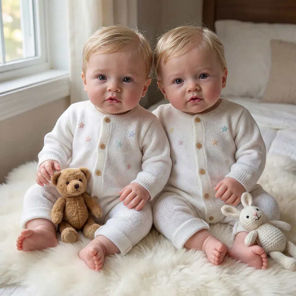 Toddler Realistic Baby Dolls with Clear Eyes, 20" Reborn Boy with Regular Heartbeat, photograph 4