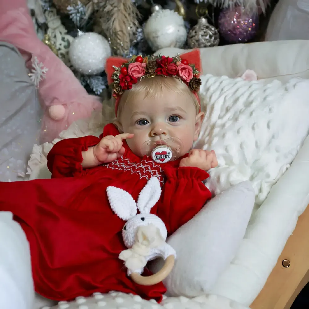 Toddler Reborn Dolls in 20", Heartbeat Baby Girl with Hand Rooted Blonde Hair, photograph 2
