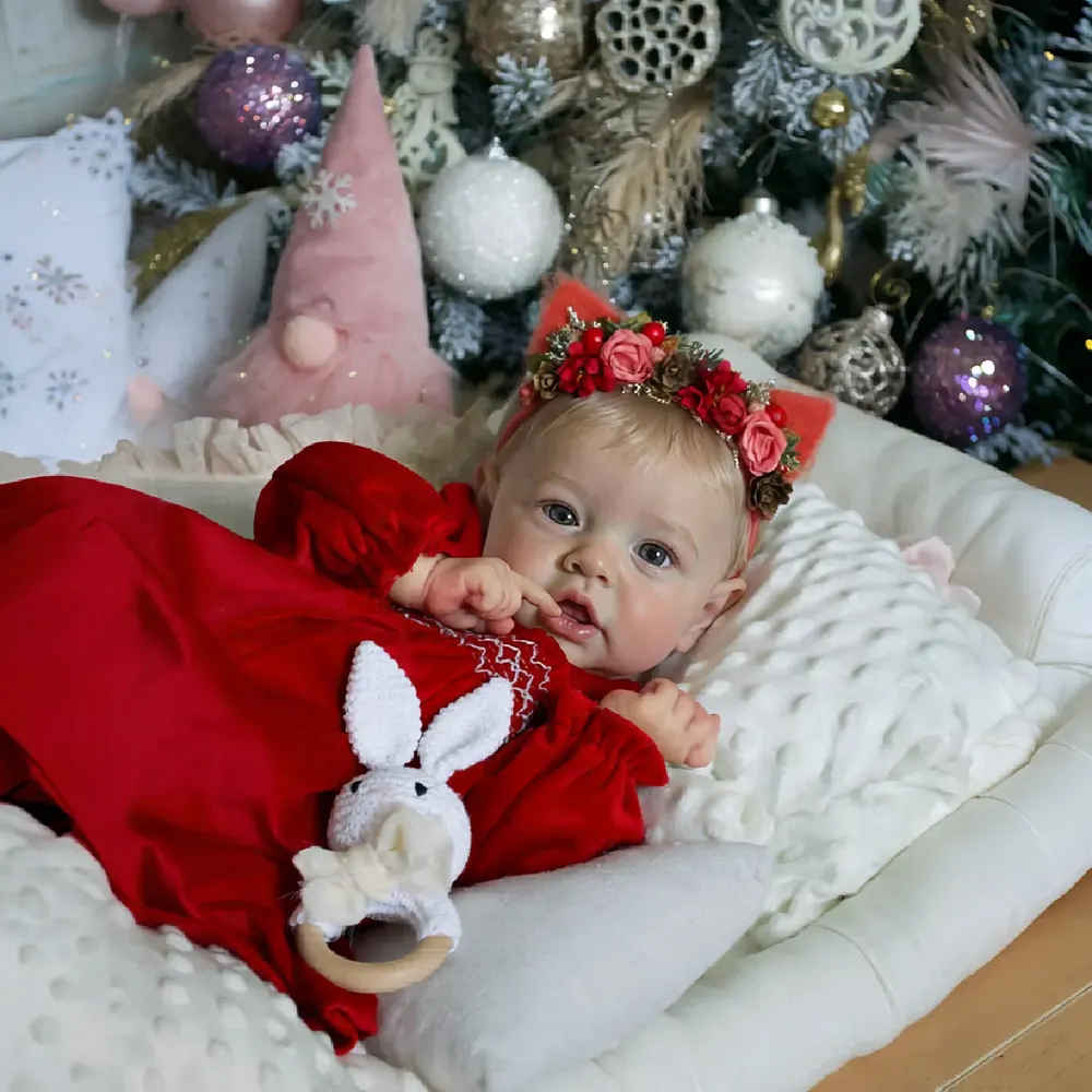 Toddler Reborn Dolls in 20", Heartbeat Baby Girl with Hand Rooted Blonde Hair, photograph 3