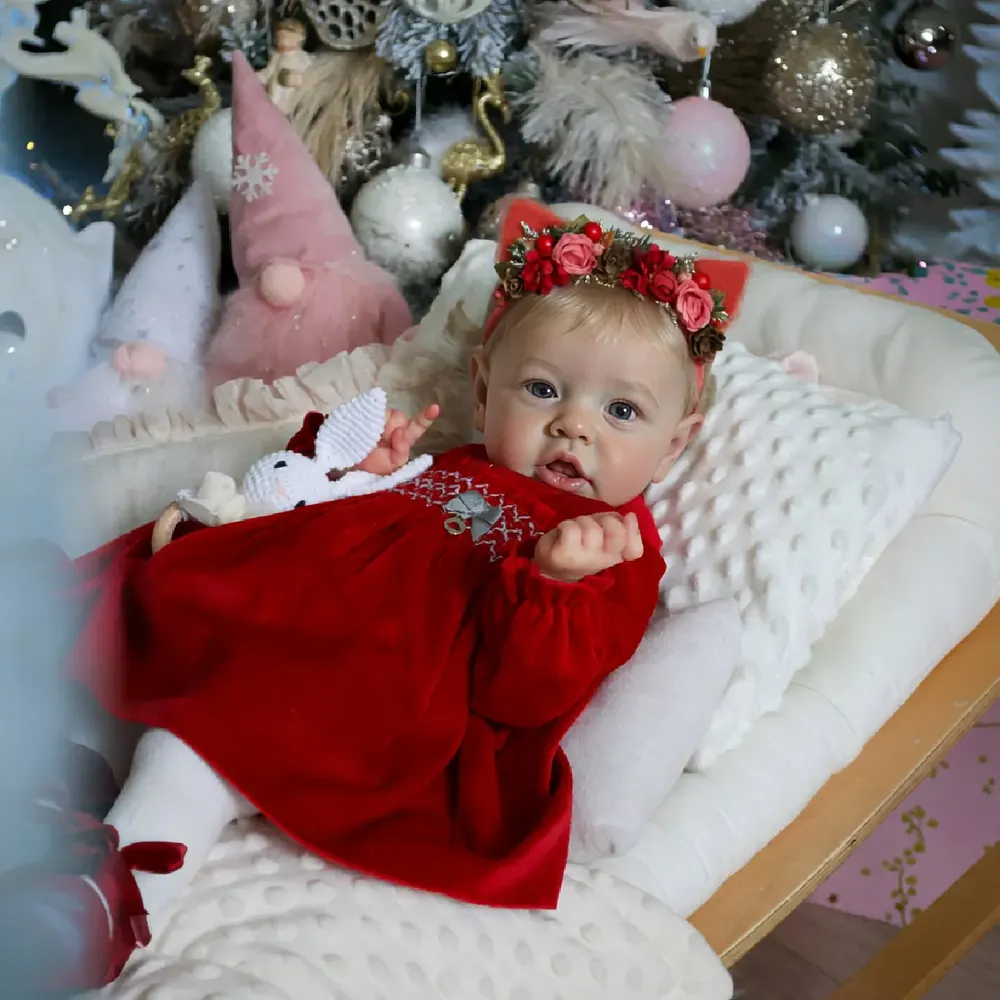 Toddler Reborn Dolls in 20", Heartbeat Baby Girl with Hand Rooted Blonde Hair, photograph 4