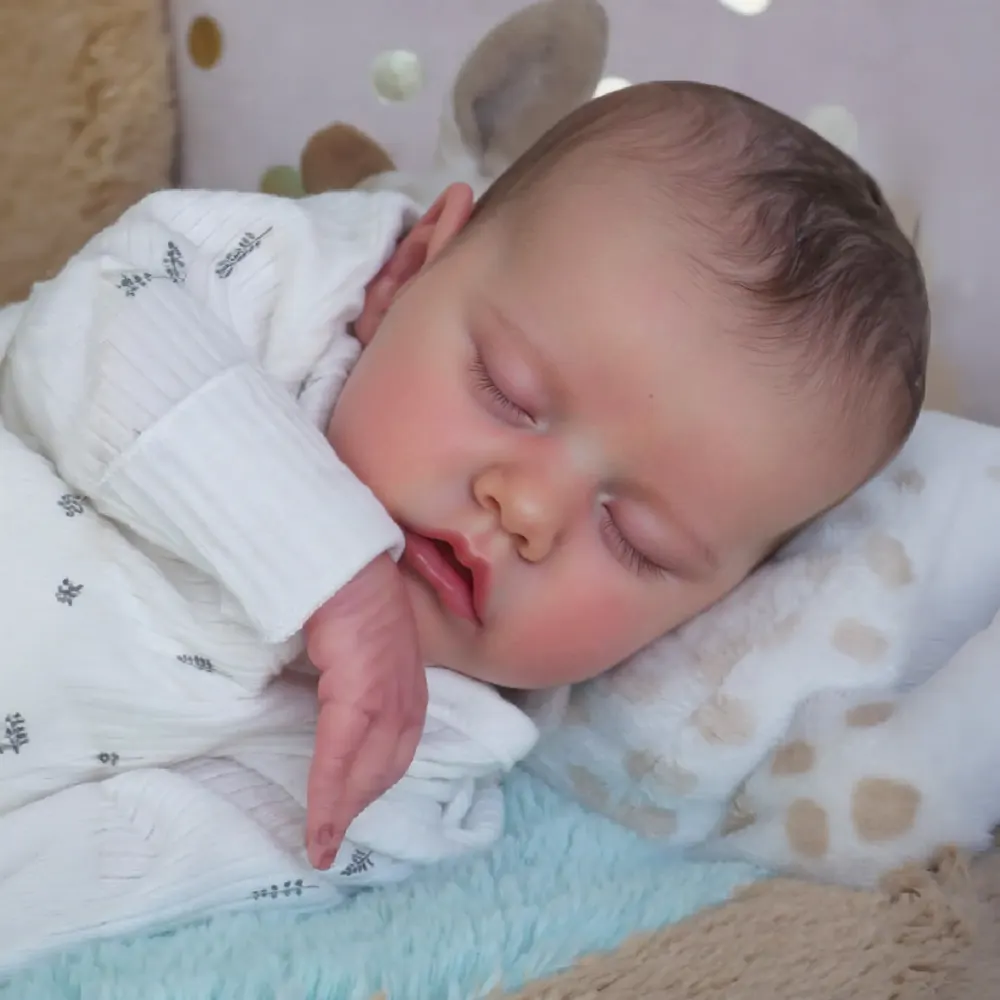 Twins 17" Reborn Baby Doll with Weighted Vinyl Body and Hand-Painted Hair, photograph 2