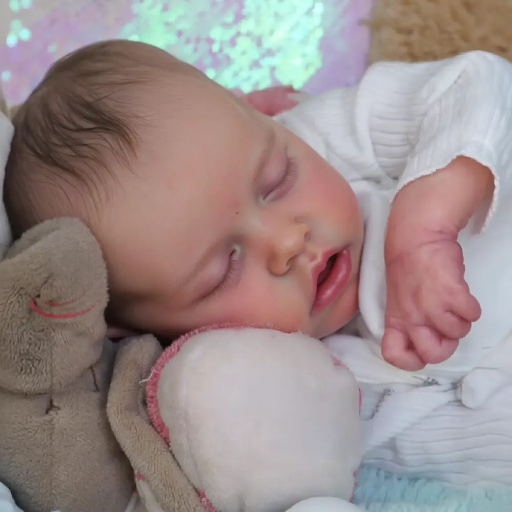 Twins 17" Reborn Baby Doll with Weighted Vinyl Body and Hand-Painted Hair, photograph 3