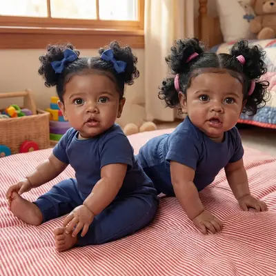 Twins 20" Heartbeat Breathing Reborn Baby Doll featuring Vinyl Skin