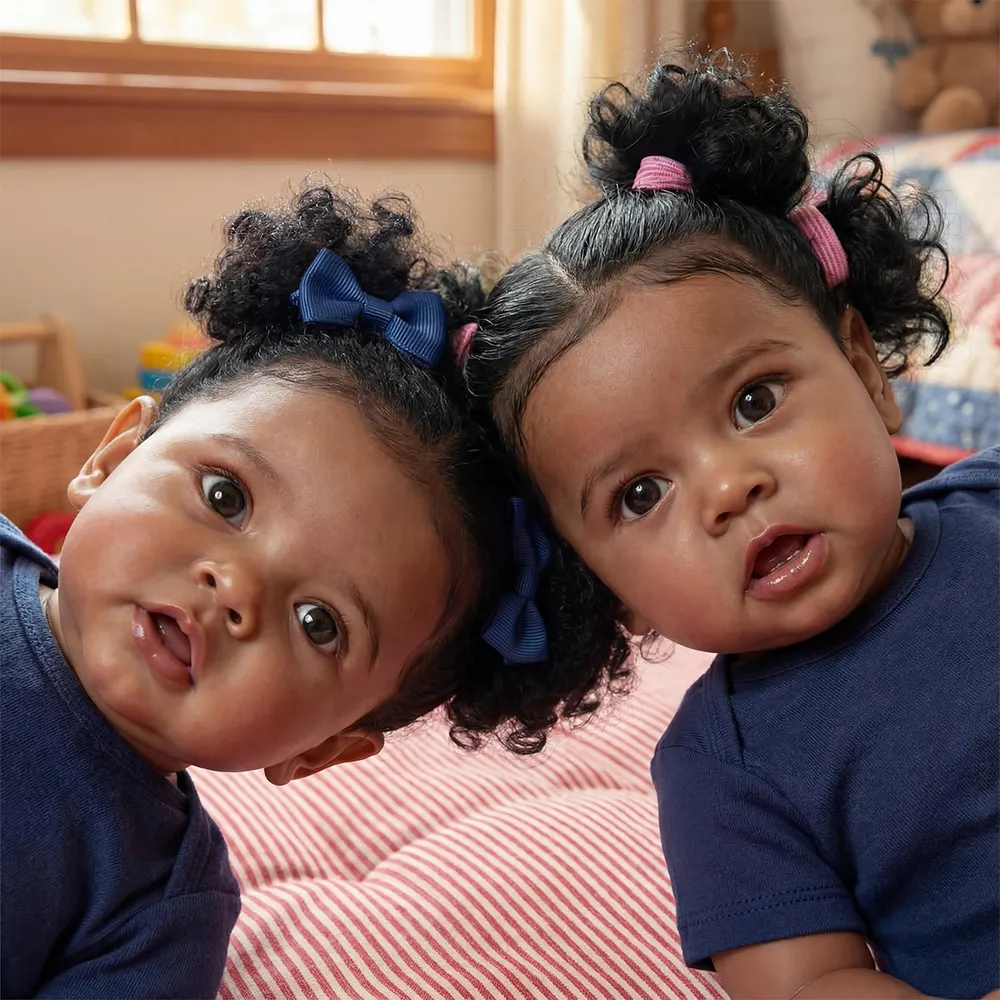 Twins 20" Heartbeat Breathing Reborn Baby Doll featuring Vinyl Skin, photograph 3