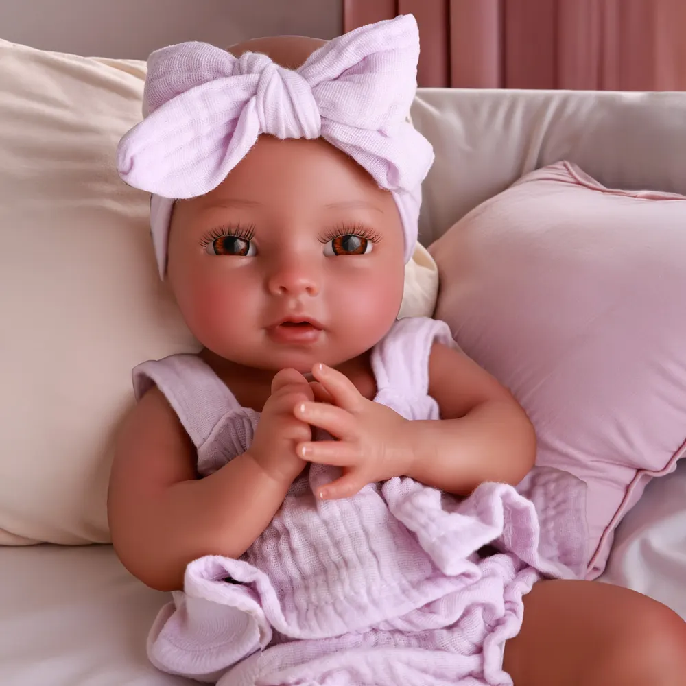 Wet and Drink System Terry 12" Realistic Silicone Smiling Baby Little Infant Girl, photograph 3